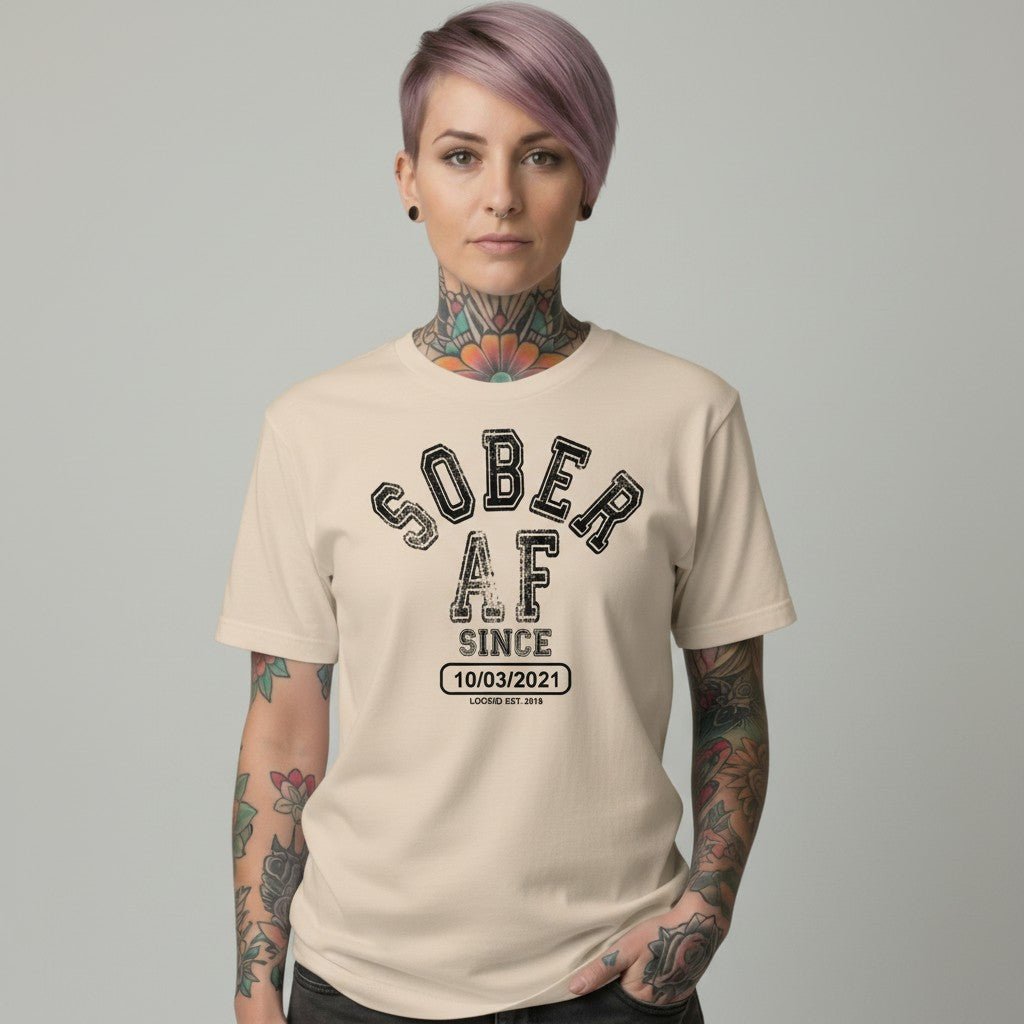 Sober AF Sober T Shirt packaging detail (view 18)