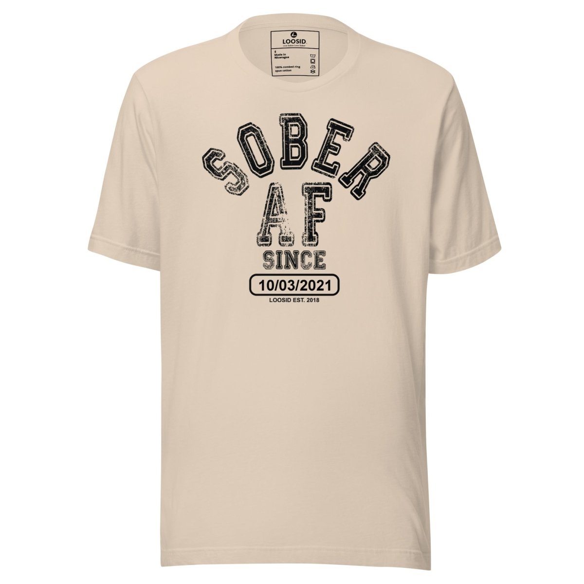 Sober AF Sober T Shirt back view (view 17)