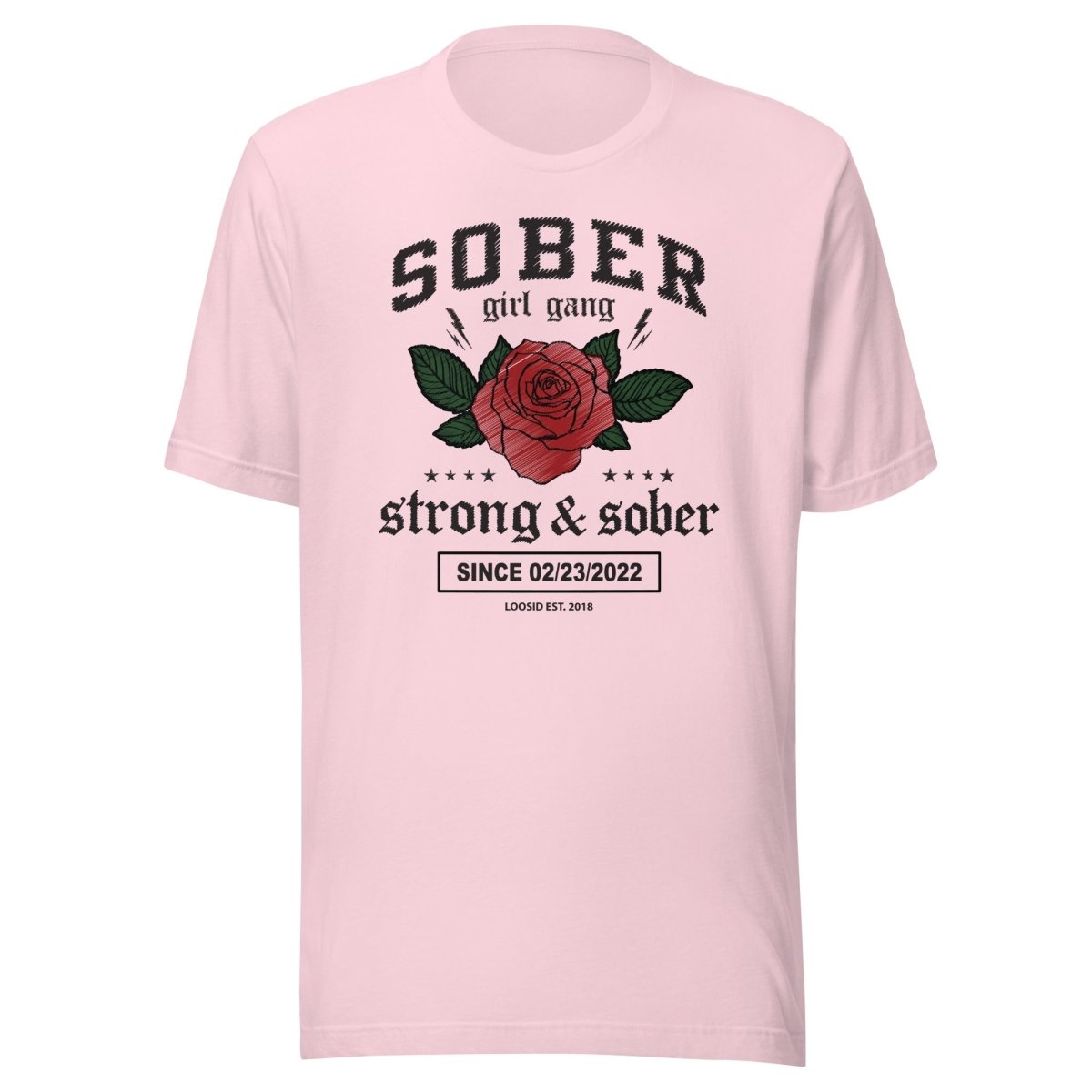 SOBER Girl Gang Strong & Sober Sober T Shirt fit detail (view 19)