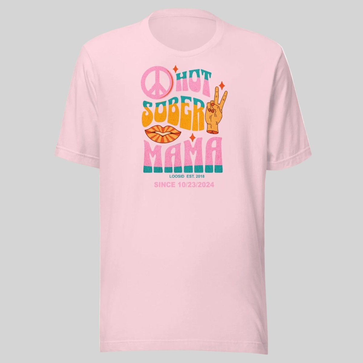 Hot Sober Mama Sober T Shirt graphic detail (view 24)