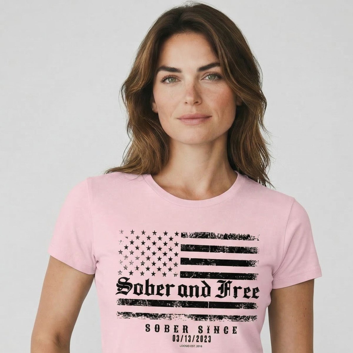 Sober and Free Sober T Shirt side view (view 16)