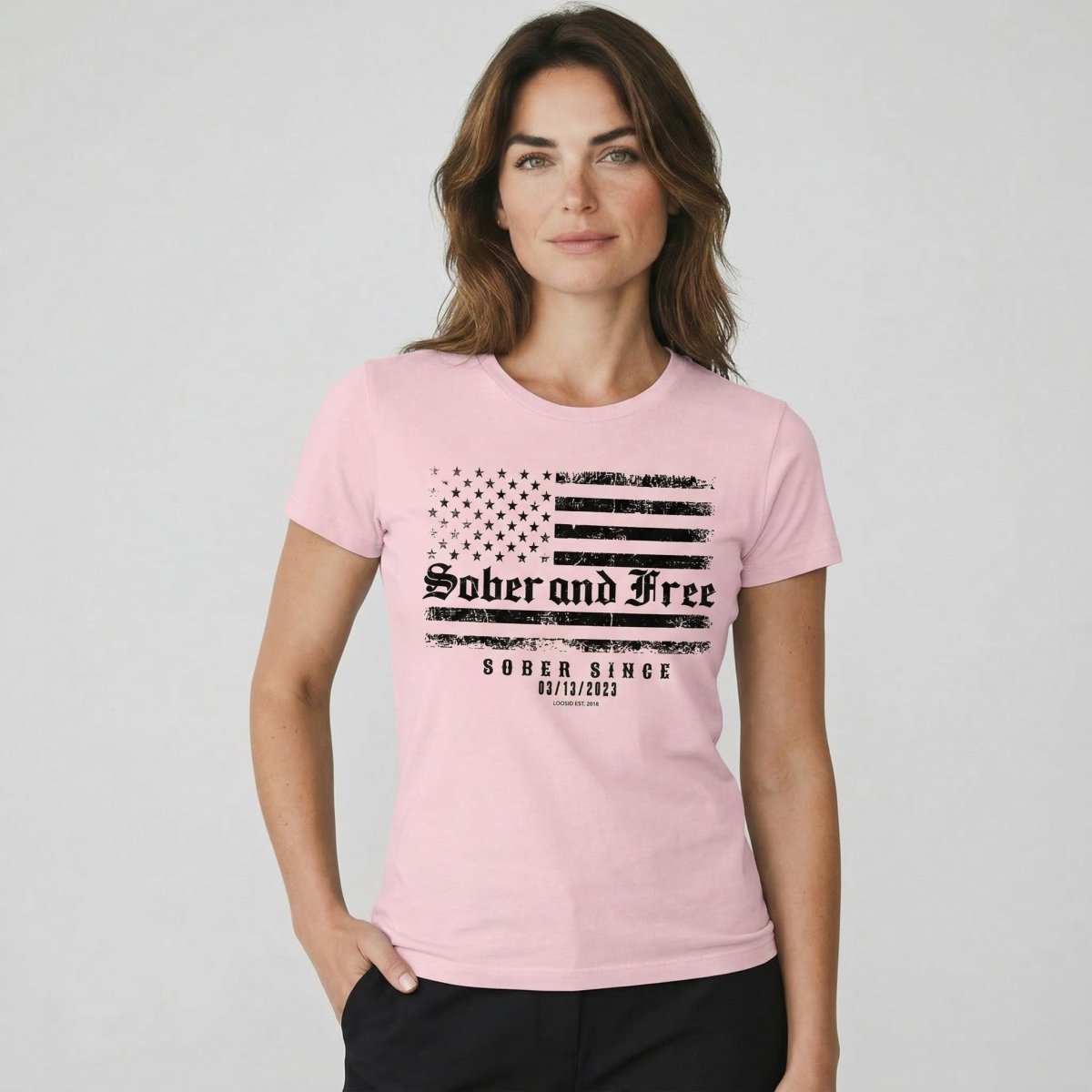 Sober and Free Sober T Shirt back view (view 17)