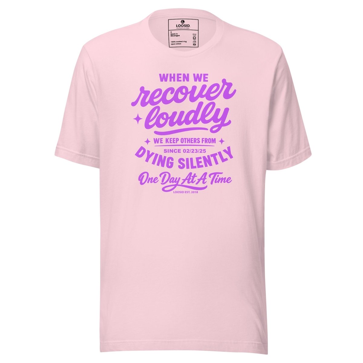 When we recover loudly women Sober T Shirt back view (view 17)