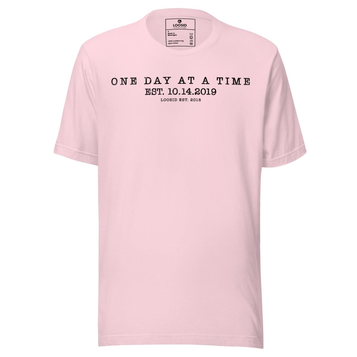 One Day at A Time Sober T Shirt graphic detail (view 14)