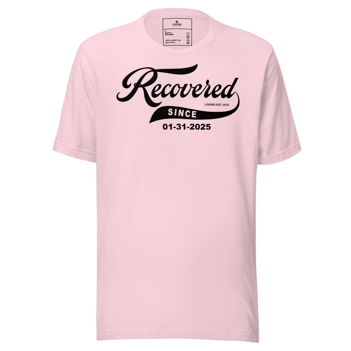 Recovered Since Sober T Shirt graphic detail (view 14)