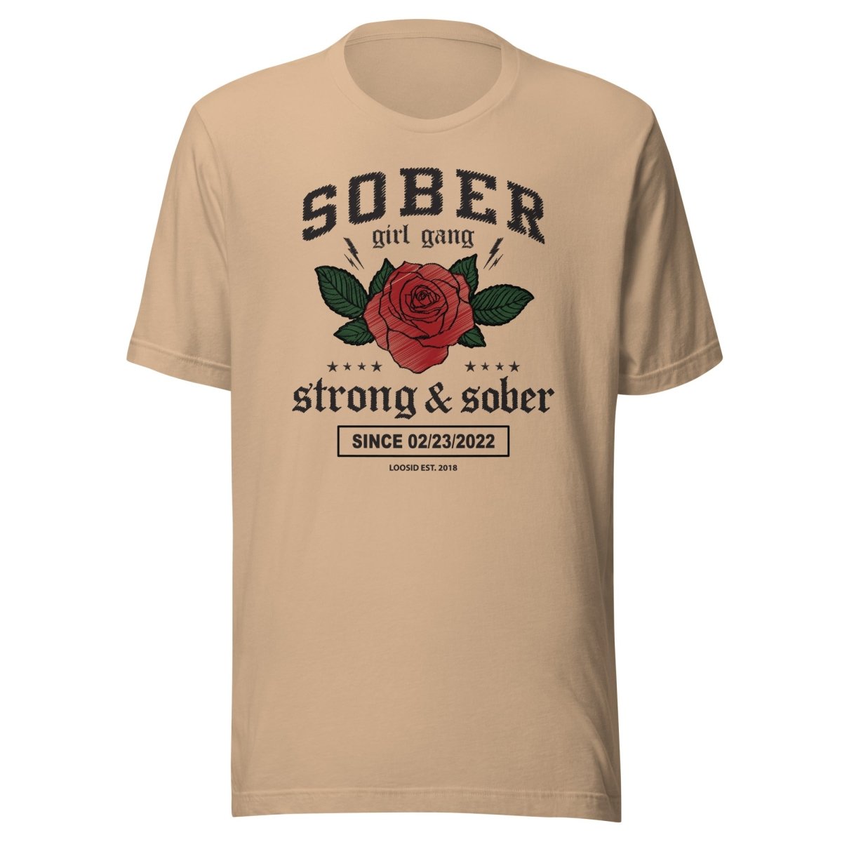 SOBER Girl Gang Strong & Sober Sober T Shirt featuring the design (view 11)
