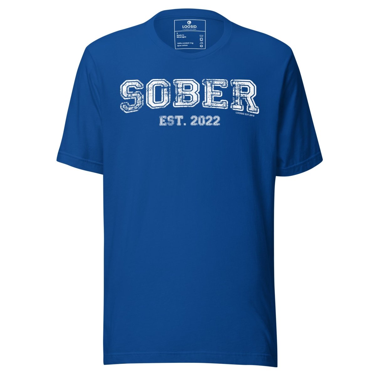 Sober Est. Year w Personalized Sobriety Year Sober T Shirt side view (view 26)