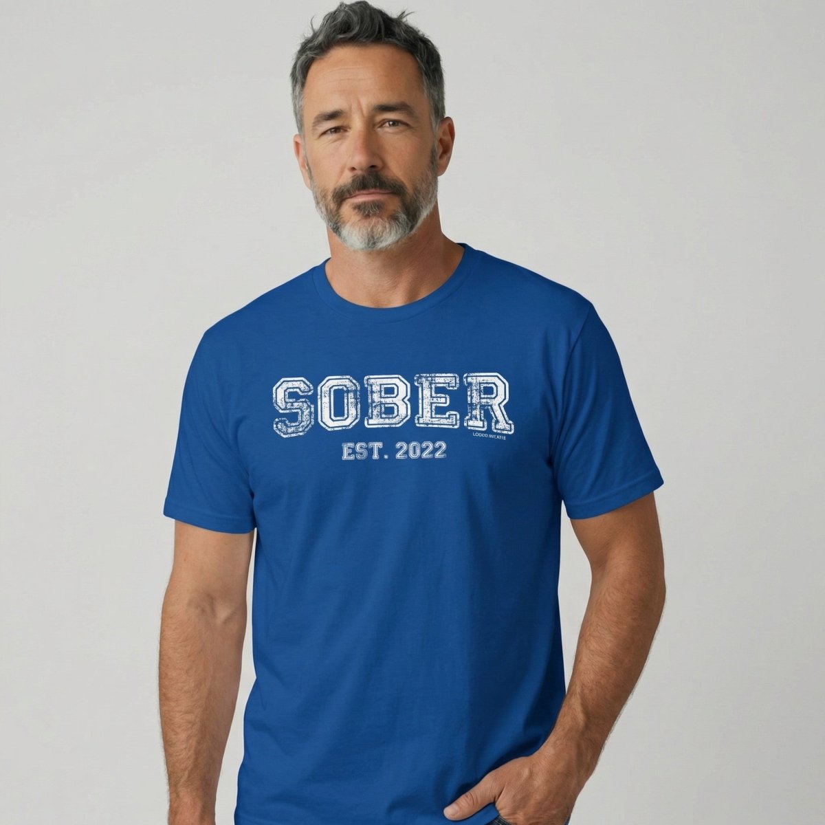 Sober Est. Year w Personalized Sobriety Year Sober T Shirt packaging detail (view 28)