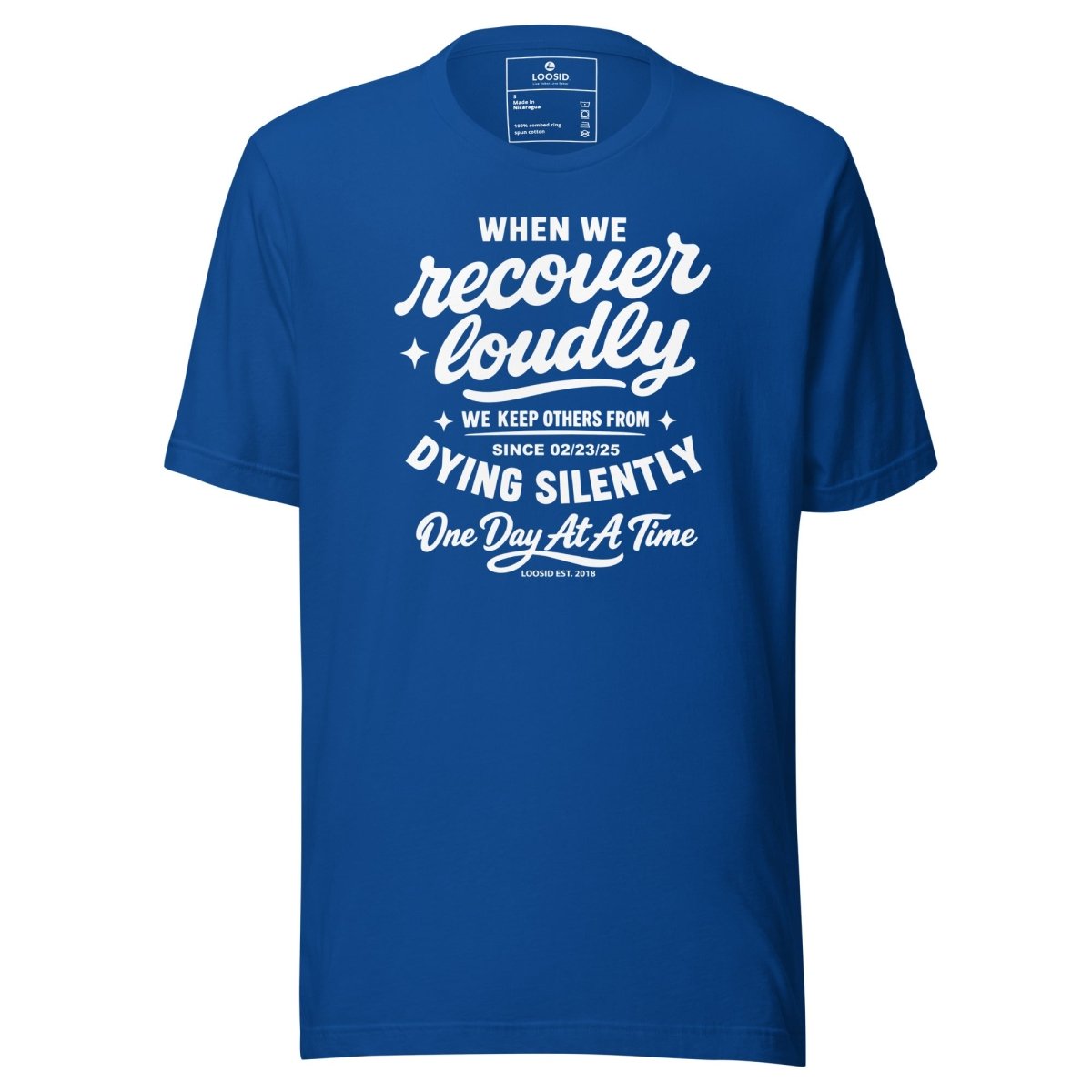 When we recover loudly men Sober T Shirt packaging detail (view 8)