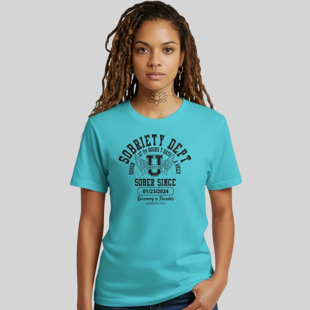 Sobriety Dept Sober T Shirt fit detail (view 19)