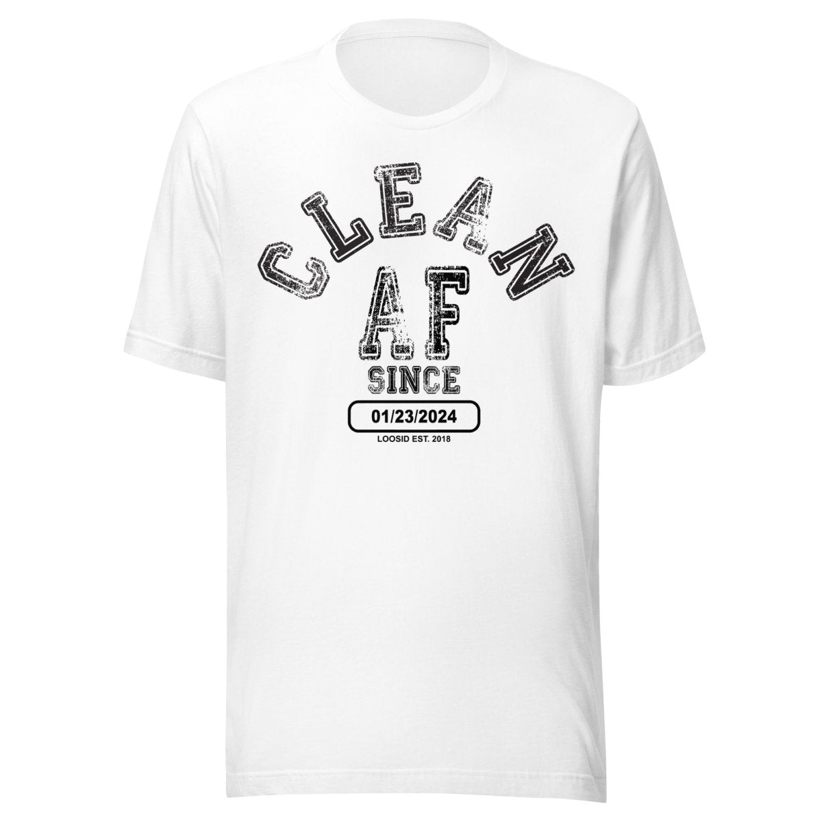 Clean AF Since Clean Sober T Shirt packaging detail (view 8)