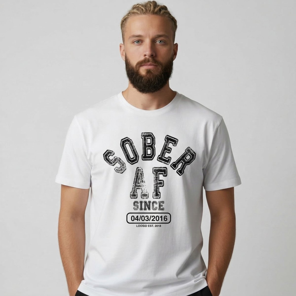 Sober AF Since Sober T Shirt product photo (view 20)