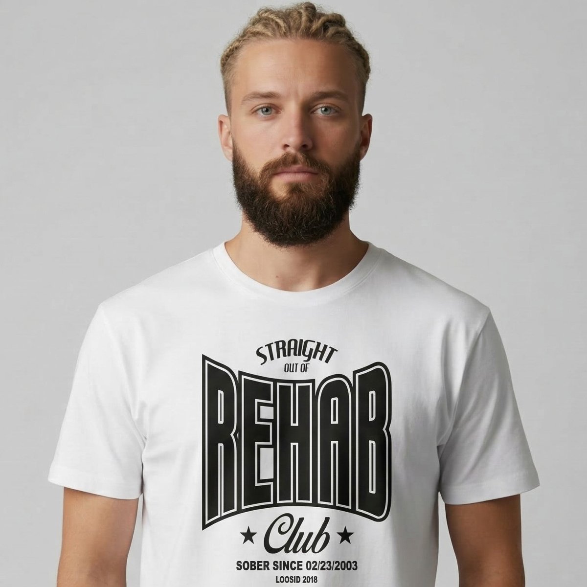 Rehab Sober T Shirt packaging detail (view 18)