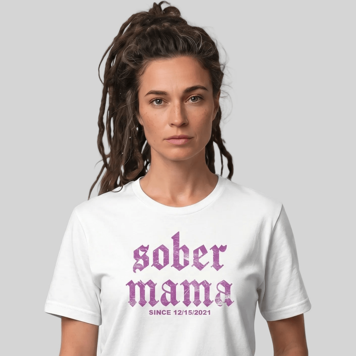Sober Mama Sober T Shirt fit detail (view 9)