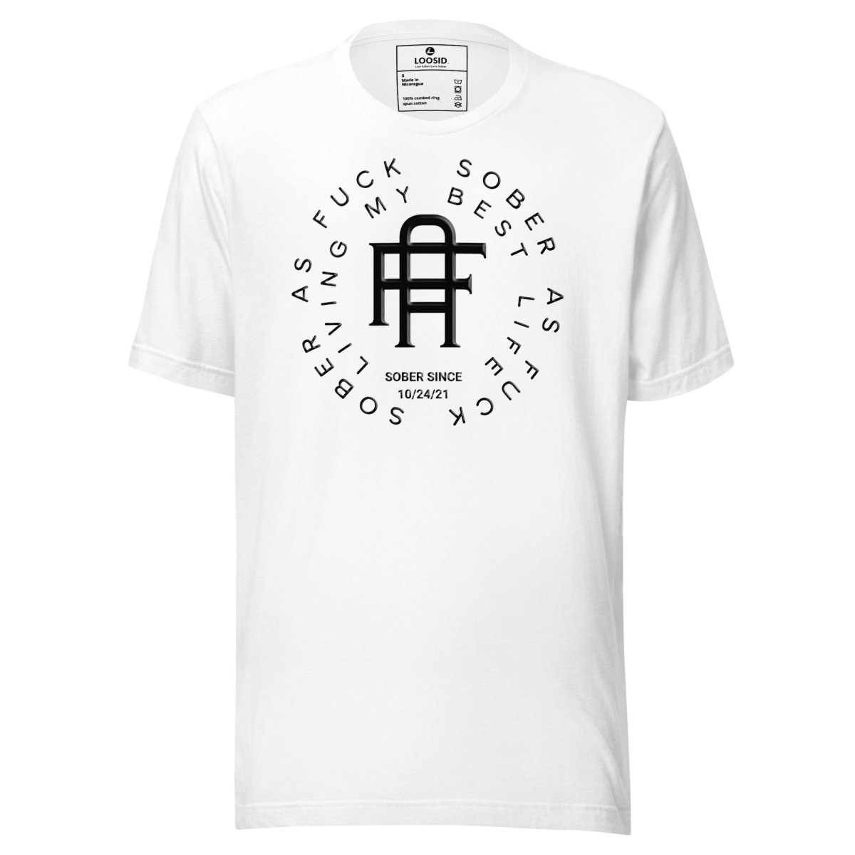 Living My Best Life Sober T Shirt graphic detail (view 14)