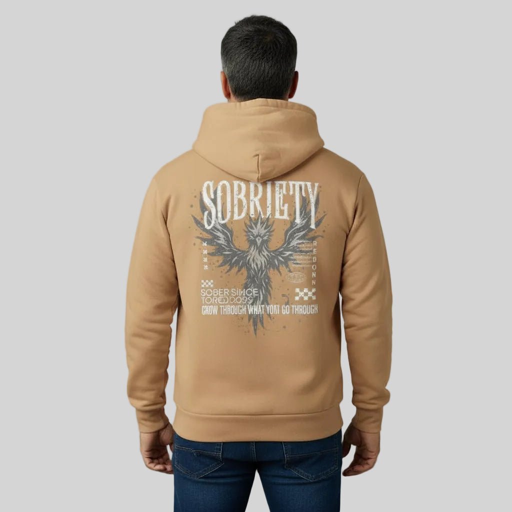 Sober Hoodie Limited Edition Recovery Hoodie side view (view 6)