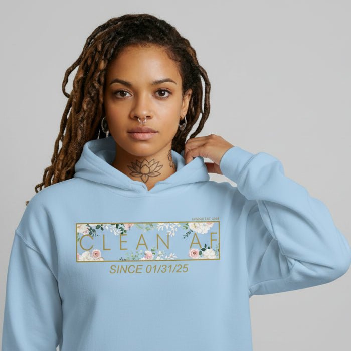 Clean AF Flower Recovery Hoodie fit detail (view 19)