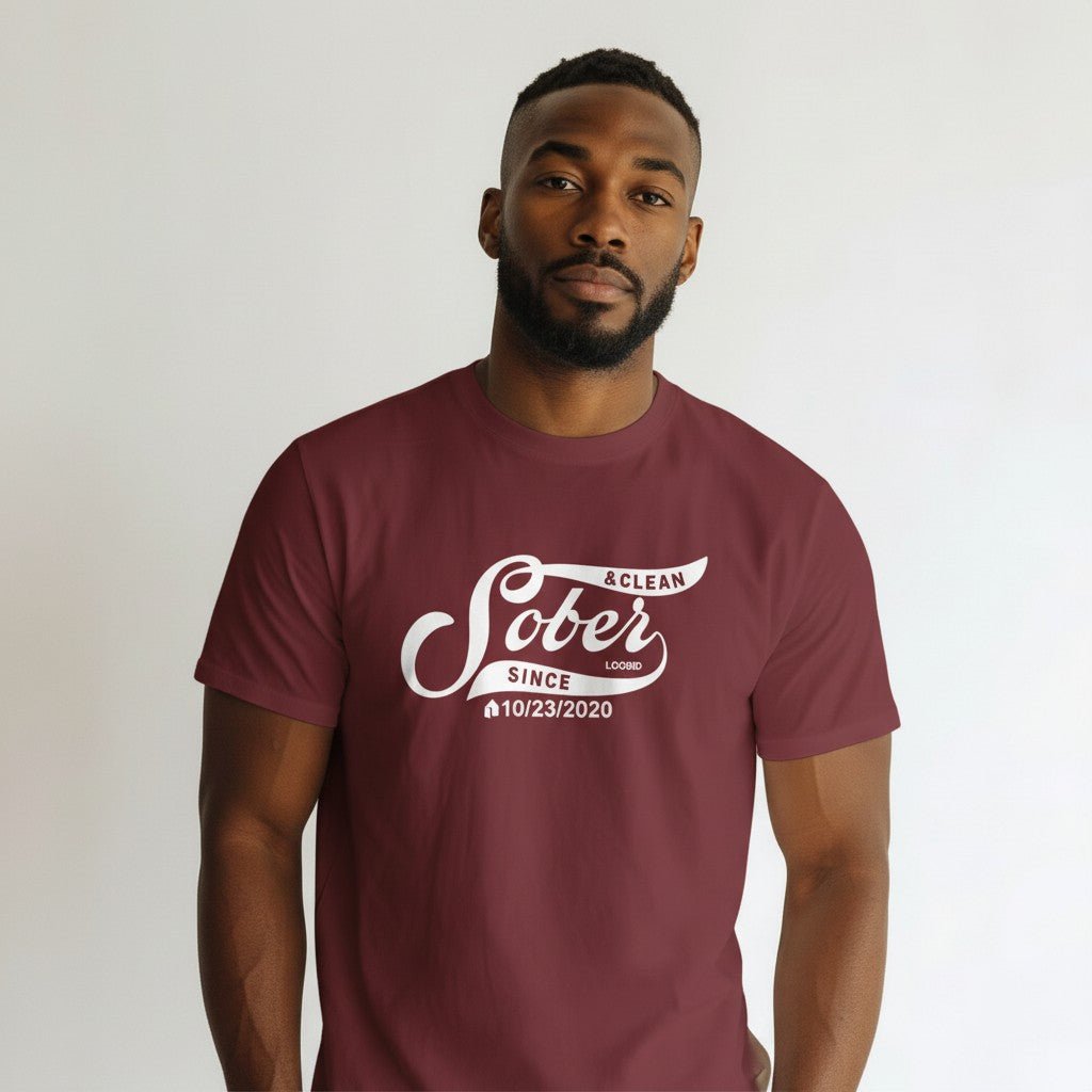 Sober Since Sober T Shirt featuring the design (view 11)