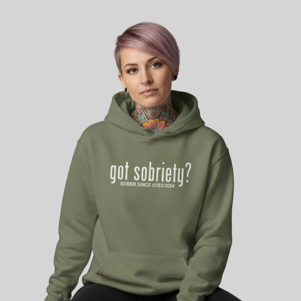 Got Sobriety Recovery Hoodie lifestyle view (view 35)
