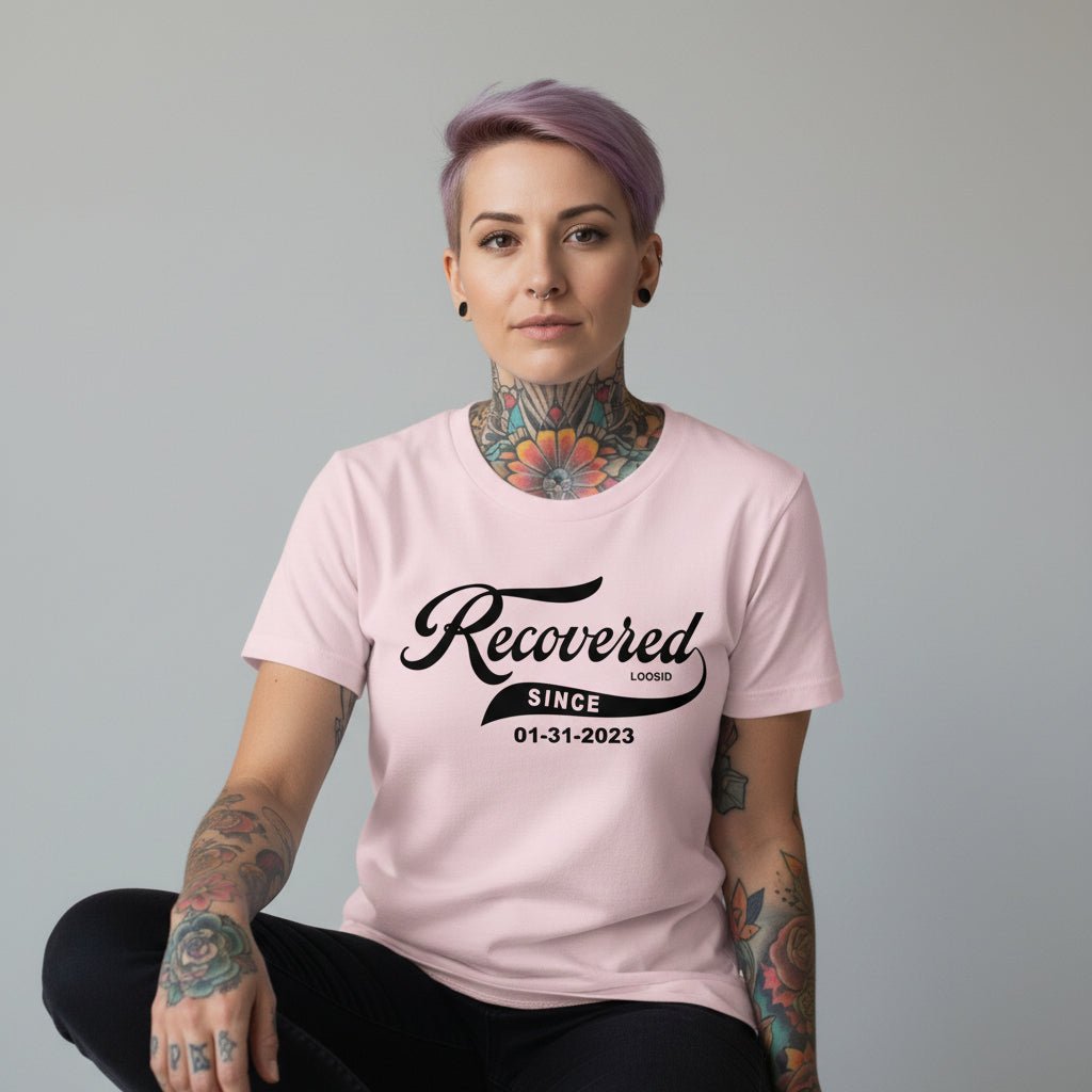 Recovered Since Sober T Shirt product photo (view 20)