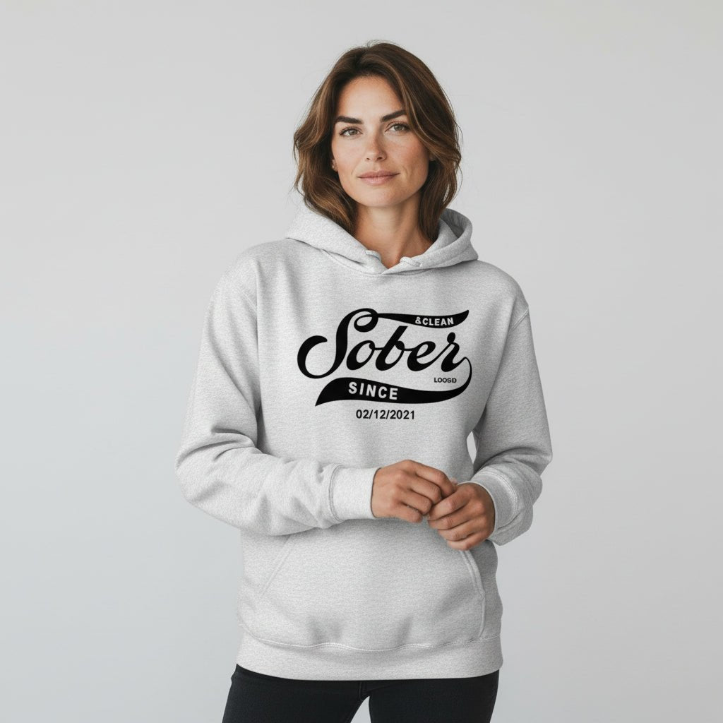 Sober Since Recovery Hoodie featuring the design (view 41)