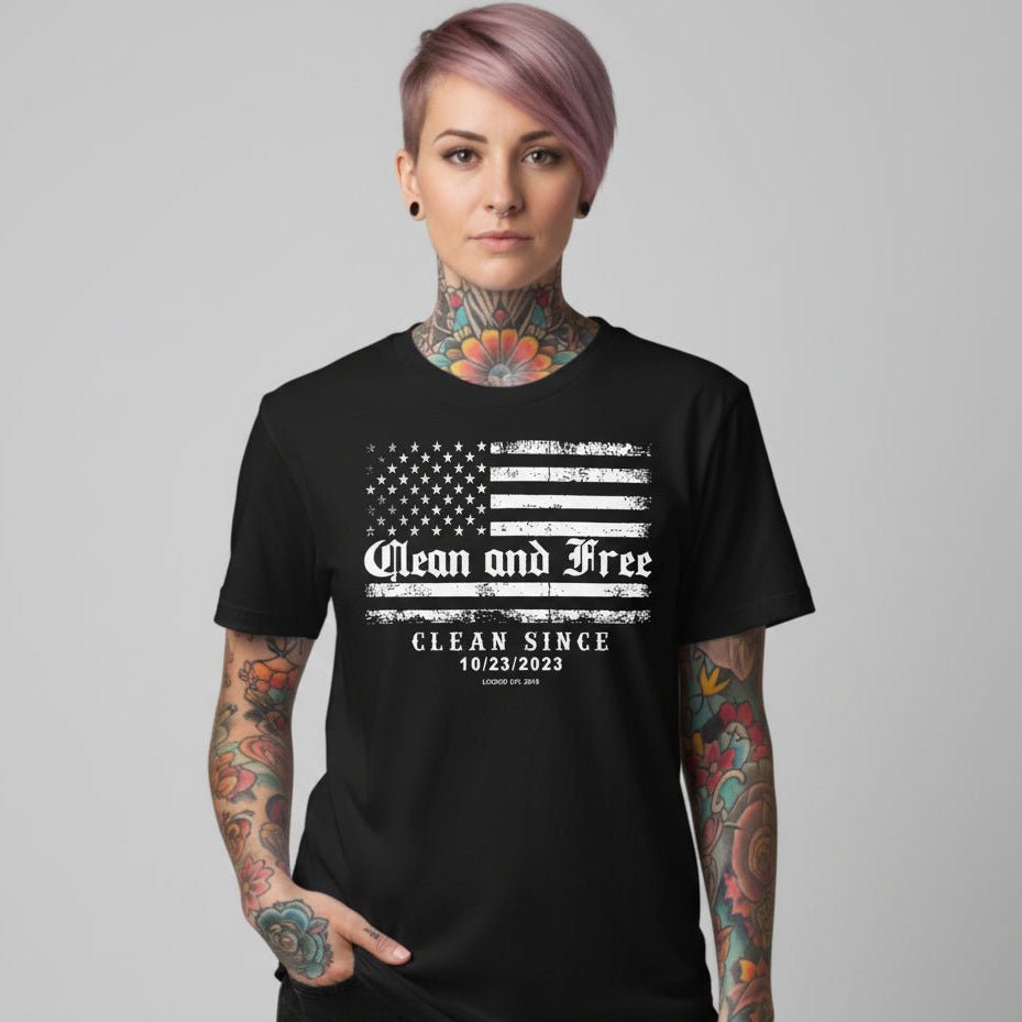 Clean and Free Sober T Shirt lifestyle view (view 5)