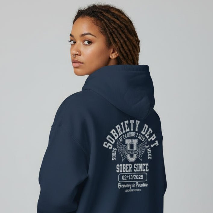 Sobriety Dept Zip Recovery Hoodie product photo (view 20)