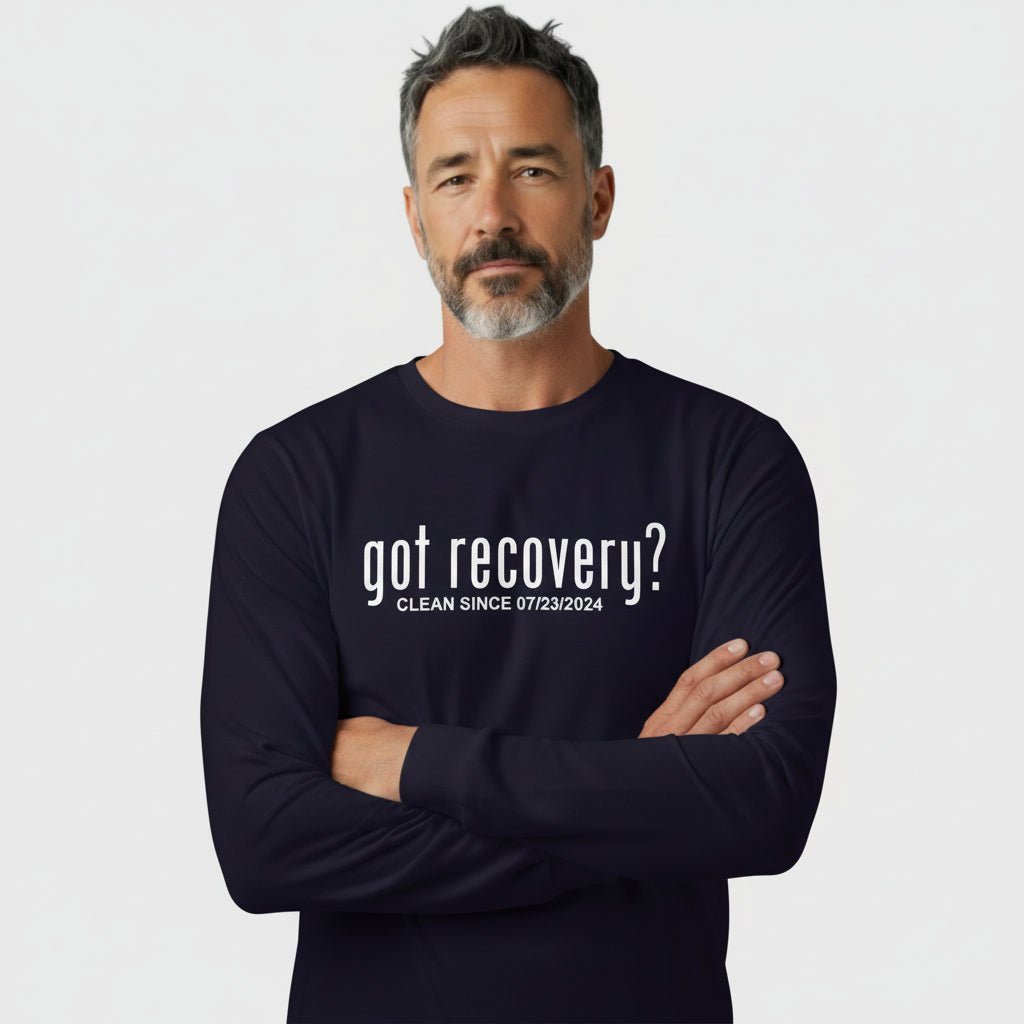 Got Recovery Long Sleeve Sober T Shirt fit detail (view 9)