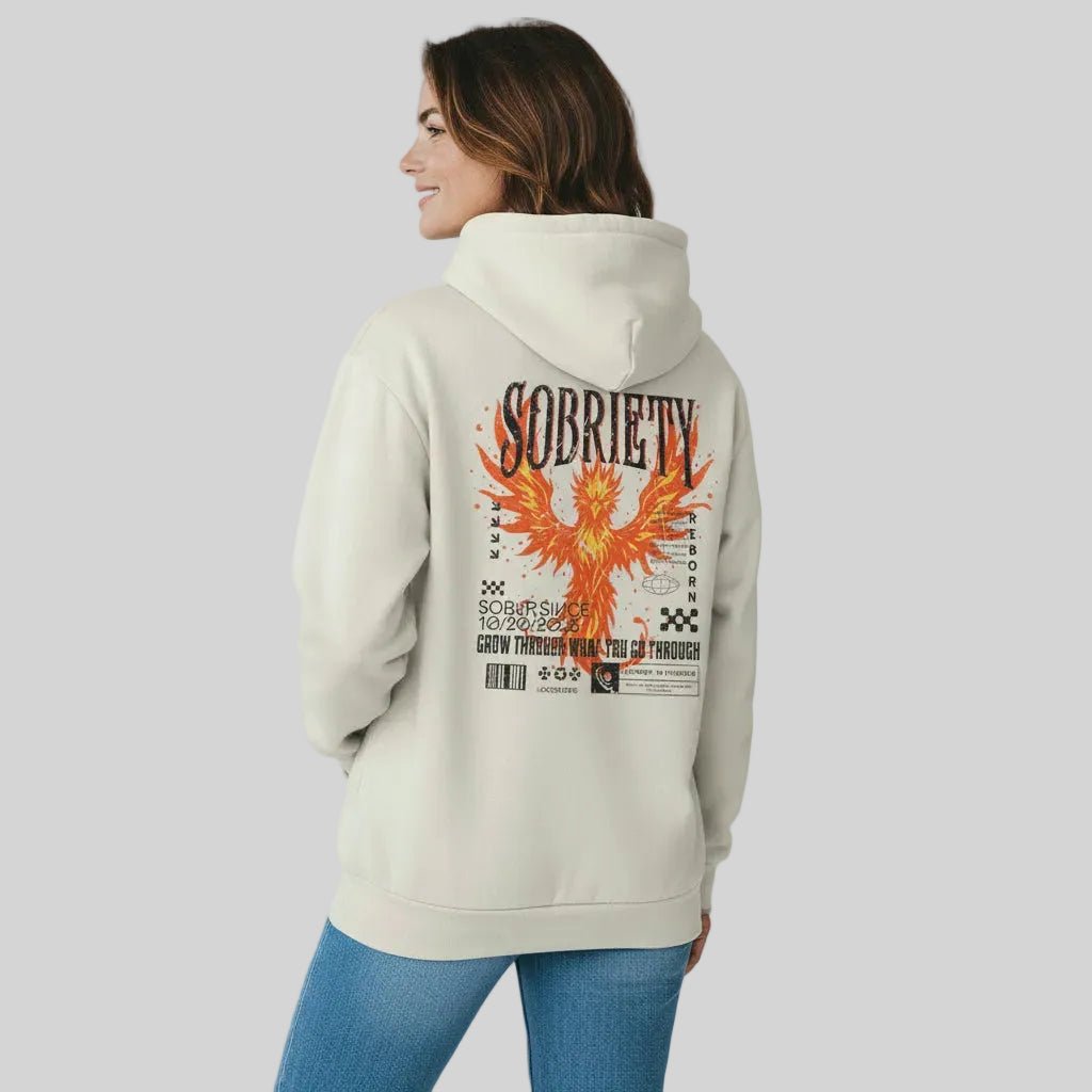 Sober Hoodie Limited Edition Recovery Hoodie side view (view 6)