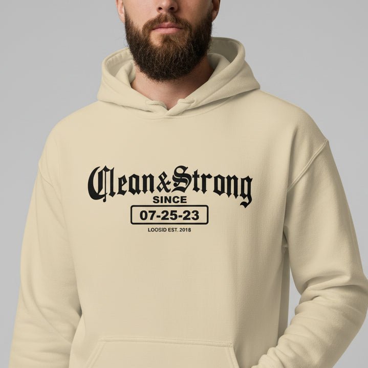 Clean & Strong Old School Recovery Hoodie graphic detail (view 24)