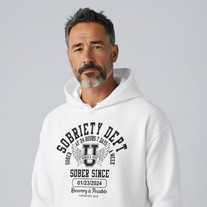 Sobriety Dept Recovery Hoodie product photo (view 20)