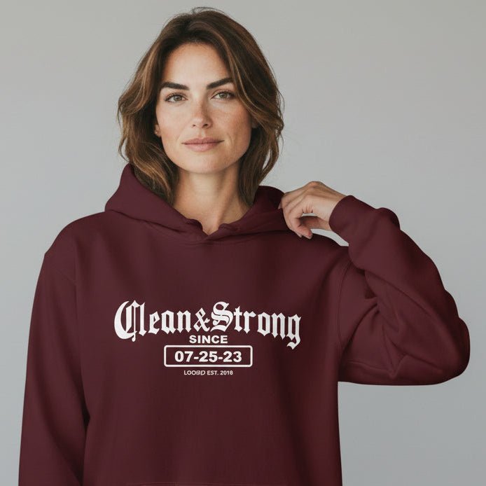 Old School Clean & Strong Recovery Hoodie fit detail (view 9)