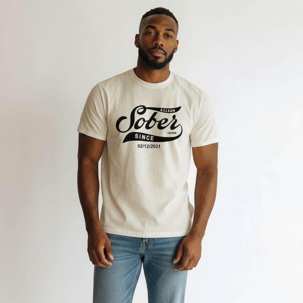 Sober Since Sober T Shirt side view (view 26)