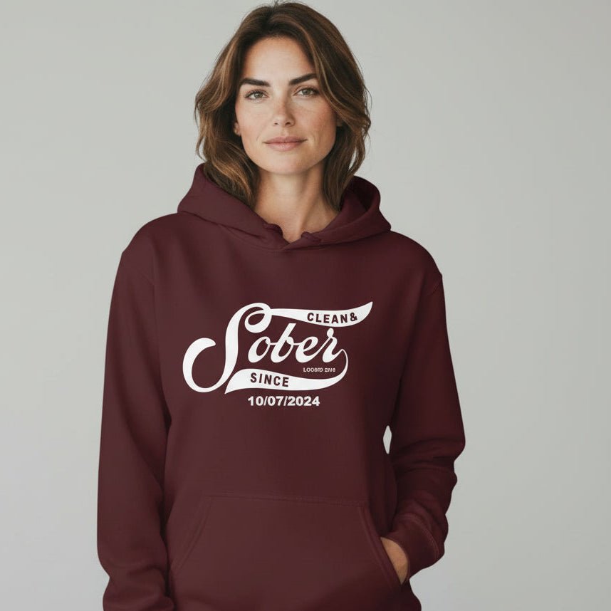 Sober Since Recovery Hoodie featuring the design (view 21)