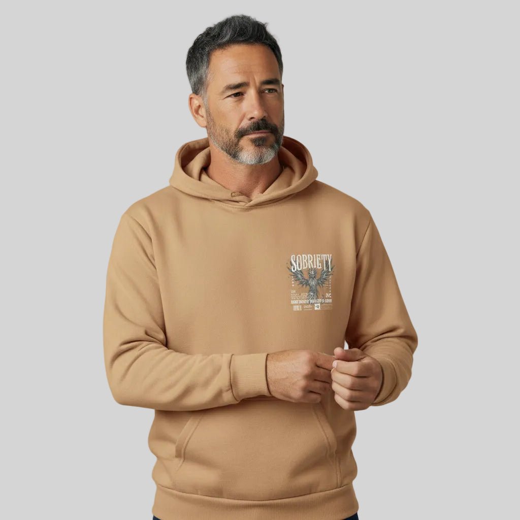 Sober Hoodie Limited Edition Recovery Hoodie lifestyle view (view 5)