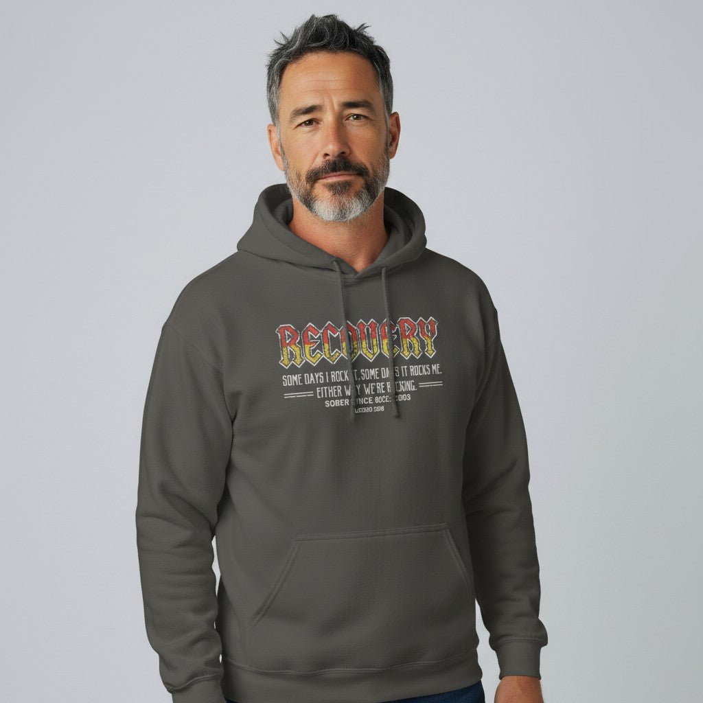 Recovery Rocks Recovery Hoodie lifestyle view (view 15)