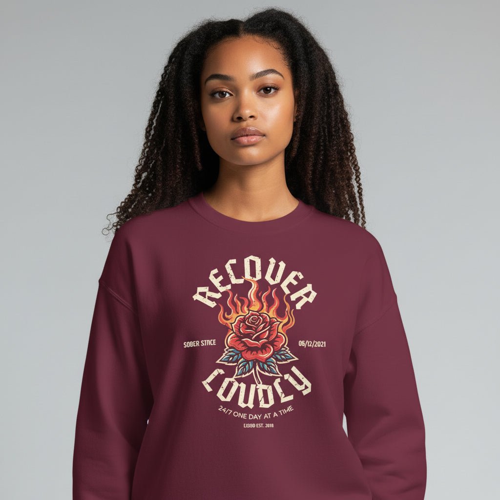 Recover Loudly Recovery Hoodie back view (view 17)