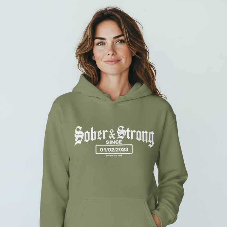 Old School Sober Recovery Hoodie product photo (view 20)