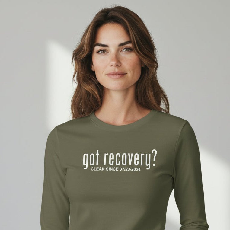 Long Sleeve Clean Sober T Shirt lifestyle view (view 25)
