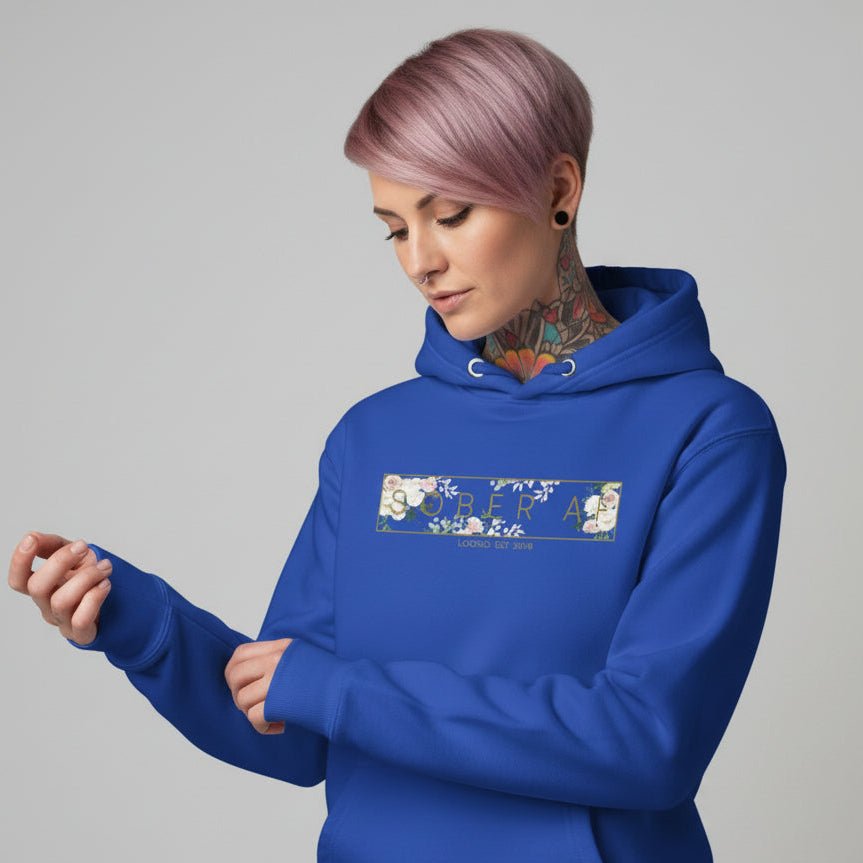 Sober AF Flower Recovery Hoodie featuring the design (view 11)