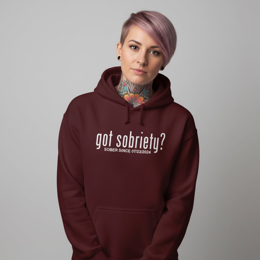 Got Sobriety Recovery Hoodie back view (view 27)