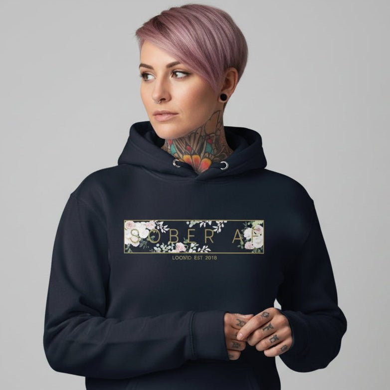 Sober AF Flower Recovery Hoodie packaging detail (view 8)