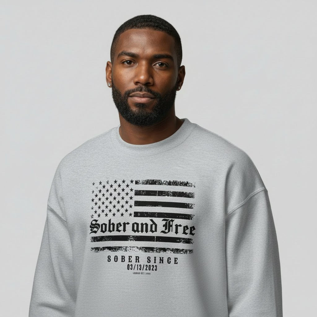 Sobriety Recovery Hoodie back view (view 17)