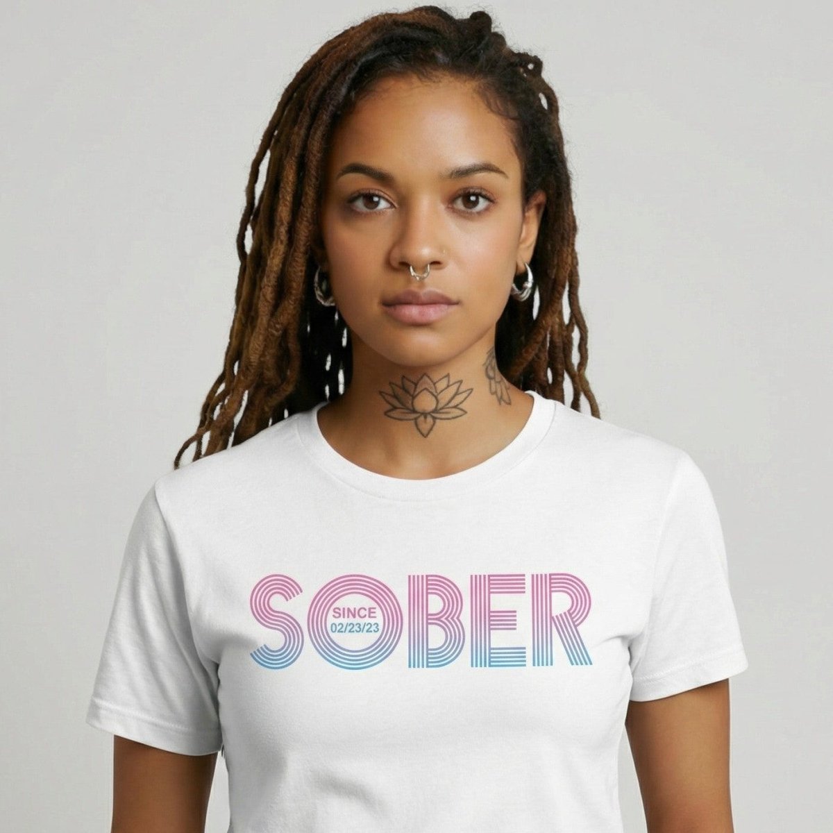 Loosid Retro Sober Since Sober T Shirt featuring the design