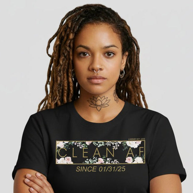 Loosid Clean AF Flower Sober T Shirt featuring the design