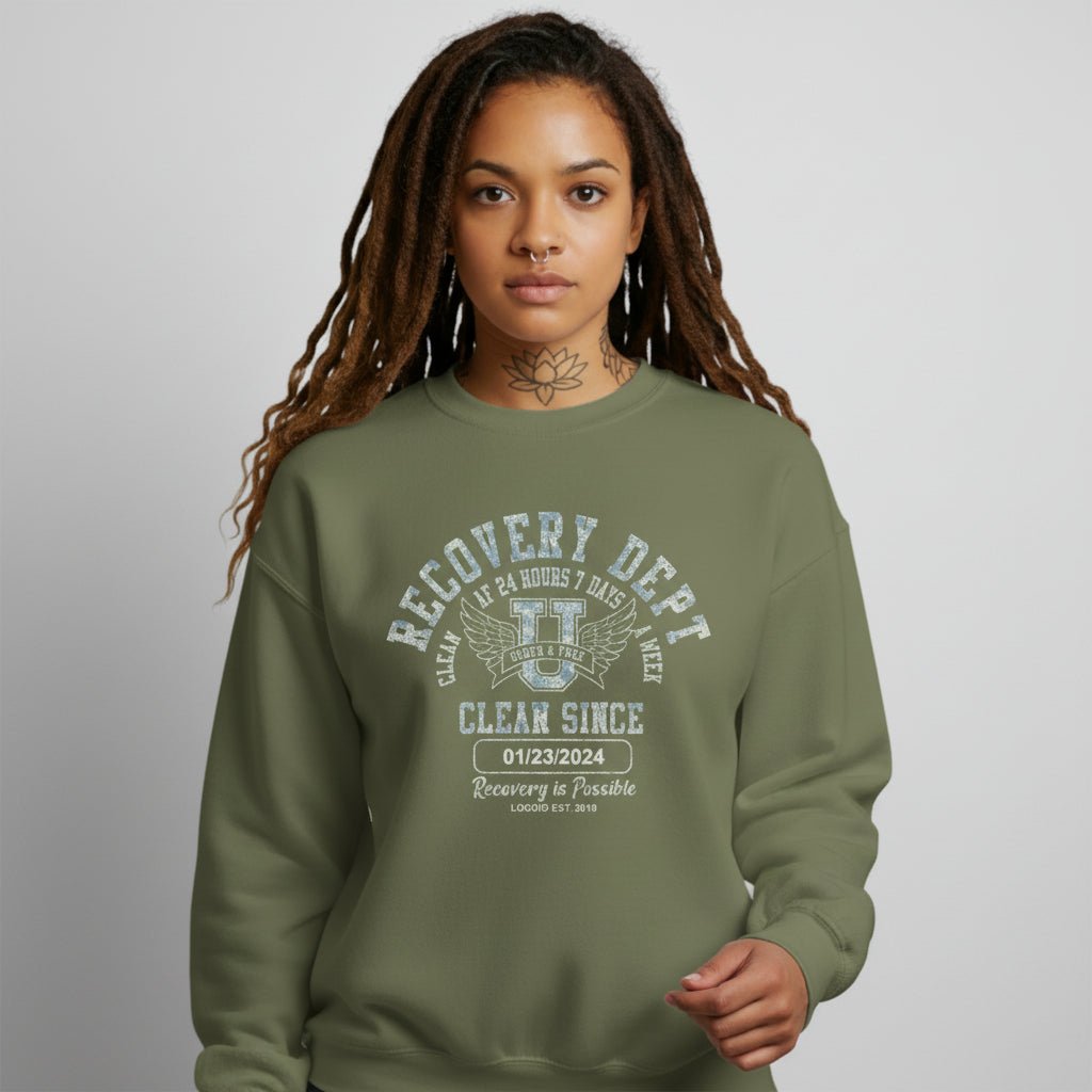 Clean Since Collegiate Recovery Hoodie graphic detail (view 14)