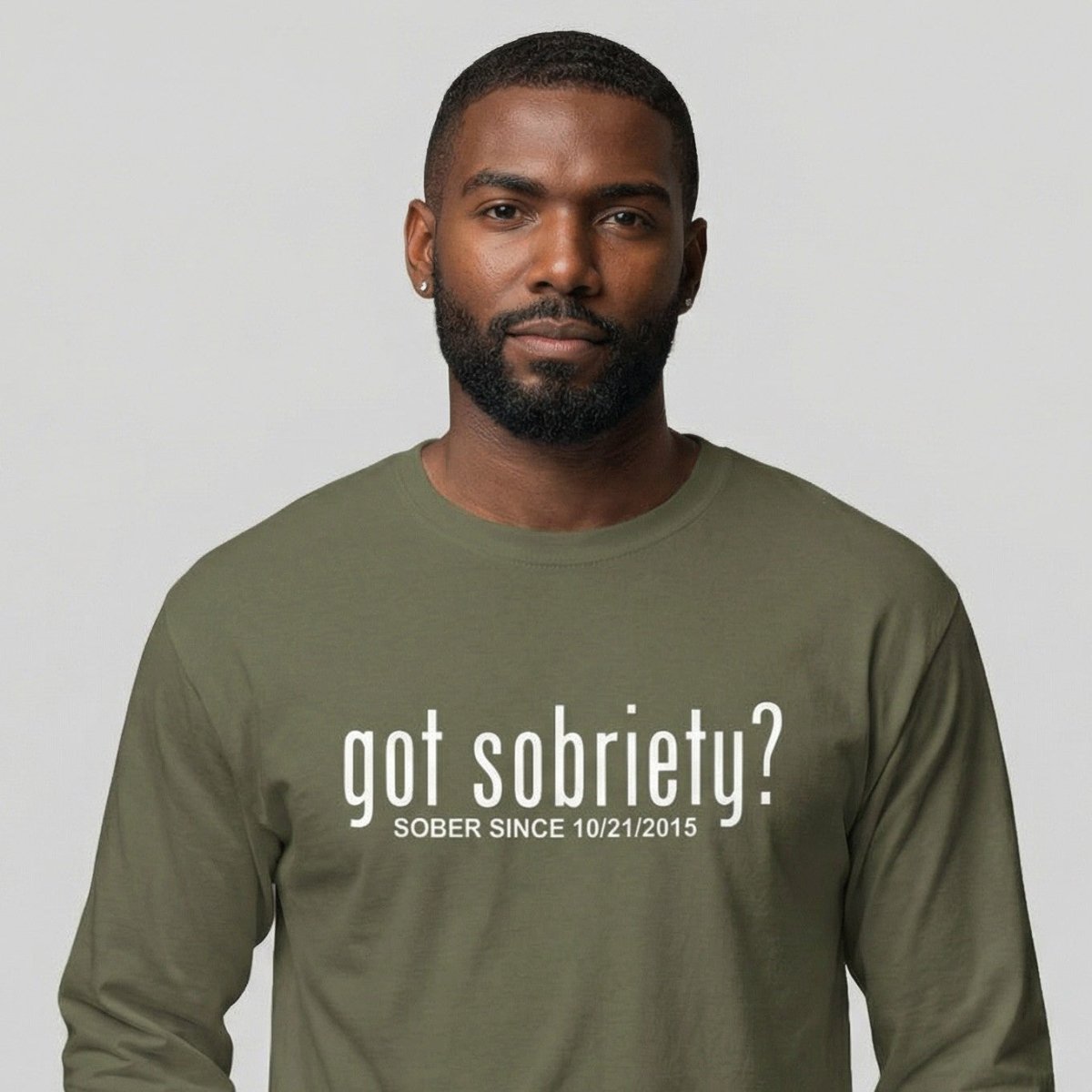 Got Sobriety Long Sleeve Sober T Shirt back view (view 17)