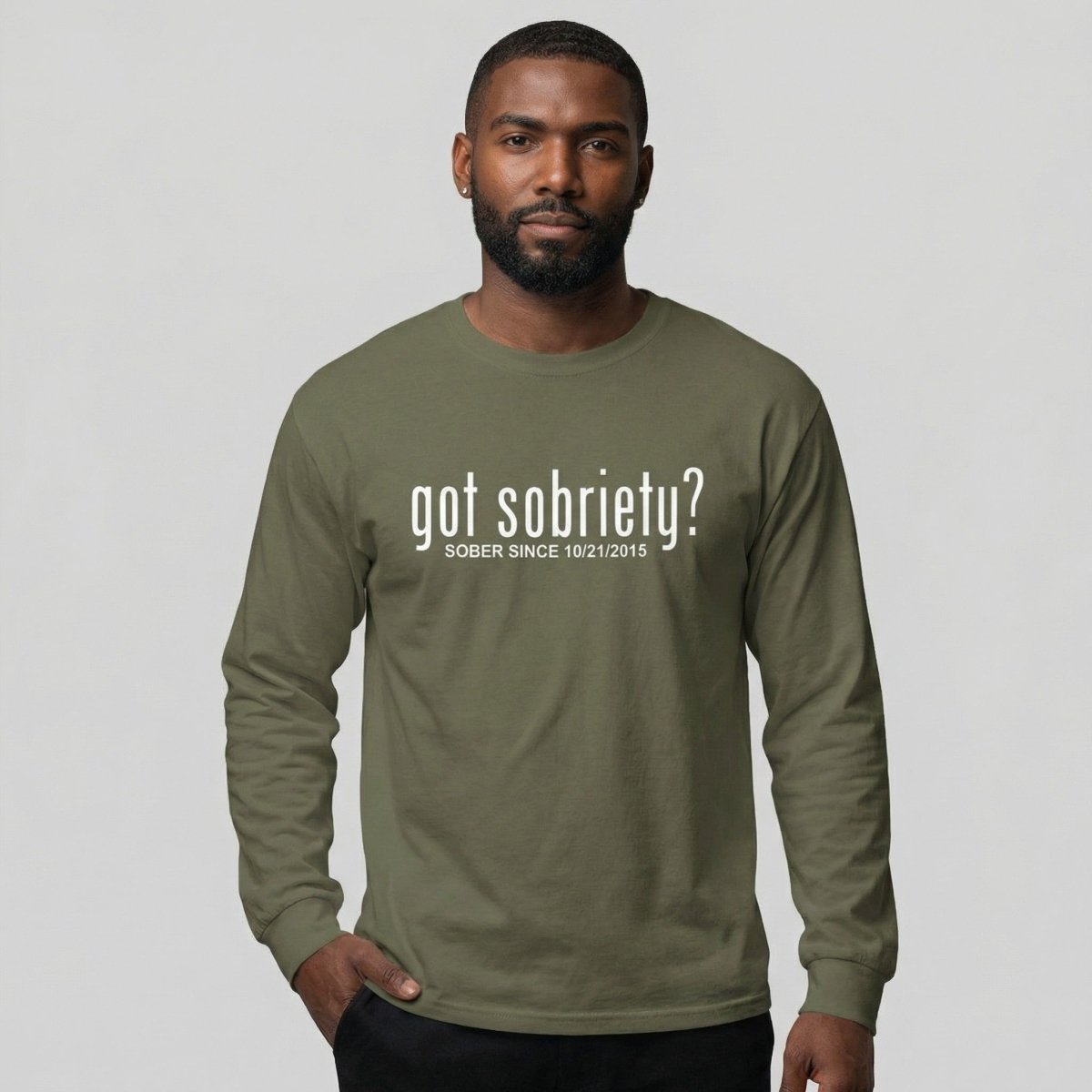 Got Sobriety Long Sleeve Sober T Shirt packaging detail (view 18)