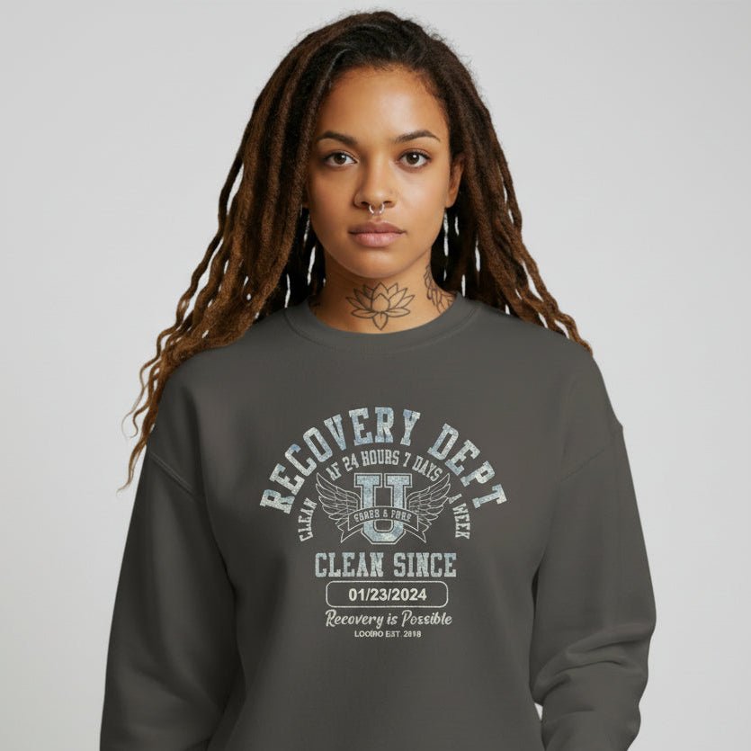 Clean Since Collegiate Recovery Hoodie side view (view 16)
