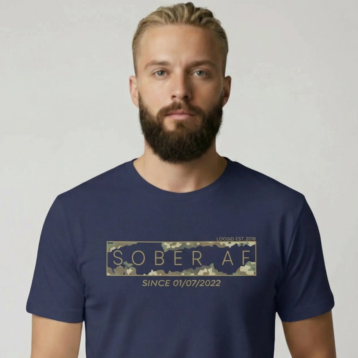 Sober AF Camo Sober T Shirt fit detail (view 9)
